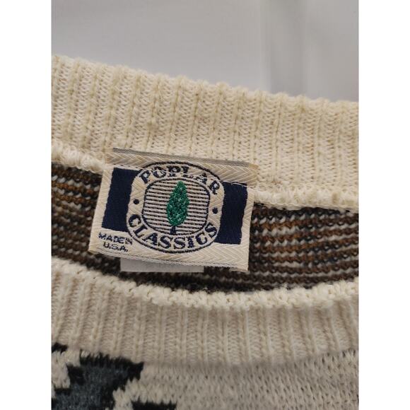 Vintage Poplar Classics Mens Sweater Geometric Aztec XL USA - Picture 3 of 5